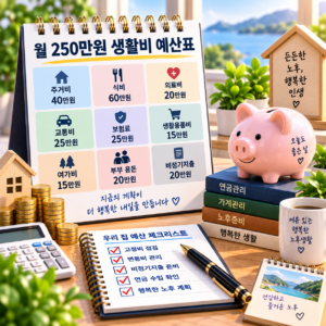 은퇴 후 월 250만원으로 생활하려면? 고정비·변동비 예산표 만드는 방법 6 ChatGPT Image 2026년 9월 21일 오후 05 16 22