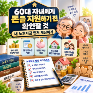 60대 자녀에게 돈을 지원하기 전 확인할 것, 내 노후자금 먼저 계산하기 1 ChatGPT Image 2026년 9월 21일 오후 07 07 18