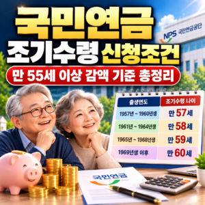 국민연금 조기수령 몇 살부터 가능할까? 신청조건과 1년·5년 감액률 정리 7 ChatGPT 이미지 2026년 9월 25일 오후 09 40 54