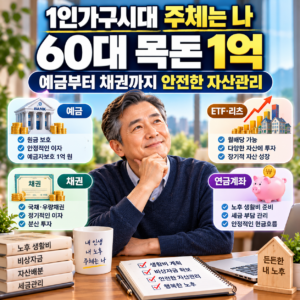 60대 목돈 1억 굴리는 방법, 예금부터 채권까지 안전하게 관리하는 방법 4 ChatGPT 이미지 2026년 9월 26일 오후 05 34 40