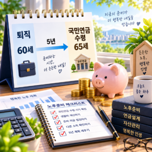 은퇴 후 국민연금 받기 전 5년, 생활비 공백은 어떻게 준비할까? 8 ChatGPT Image 2026년 9월 21일 오후 04 56 23